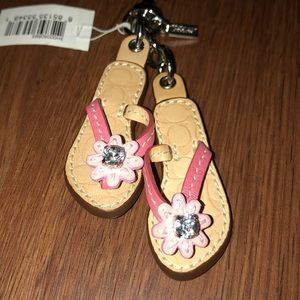 Coach flip flop keychain